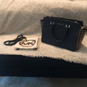 Michael Kors medium Selma Satchel ( Navy)